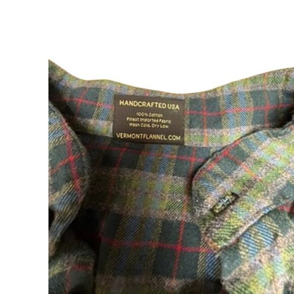 VTG "The Vermont Flannel Co." Henley Flannel Shirt SZ XL USA 199% Cotton Plaid - Picture 4 of 8